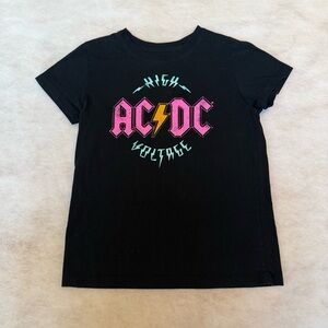 AC/DC Kids Black Graphic T-Shirt